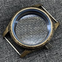 36mm/39mm brushed stainless steel pilot's watch case AR blue dome-coated glass paired with NH34A NH35 NH36 NH70 PT5000 movement