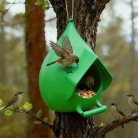 1PCS Pet Hummingbird Feeder, Circular Design, No Battery Required, Suitable for Outdoor Bird Feeding