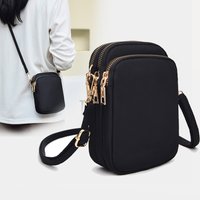 Women Bag Waterproof Shoulder Bag Crossbody Zipper Mobile Phone Lady Female Multifunction Handbag Wrist Purse Womens Pouch