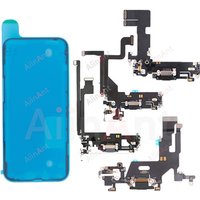 Waterproof Sticker + Flex For iPhone 13 12 11 Pro Max Plus mini Bottom USB Mic Dock Charger Connector Charging Port Flex Cable