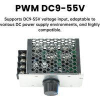 PWM DC Motor Speed Controller DC9-55V 40A 2000W High Power Driver for Pump Linear Speed Regulation