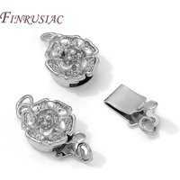 Rhodium Plated Necklaces Bracelets Clasps For Jewelry Connectors,Brass Flowers Clasps Locks For Jewelry Accessories