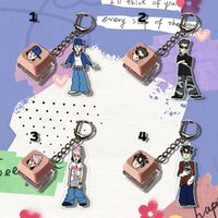 Idol Boy LNGSHOT New Periphery Cartoon Keyboard Acrylic Keychain Backpack Ornament OHYUL RYUL WOOJIN LOUIS Fans Gift Collection