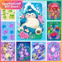 1pc frameless Cute Pokemon Cartoon Snorlax Diamond Painting Crafts Cross Stitch Puzzle Pictures 5D DIY Art Mosaic Home Decoratio