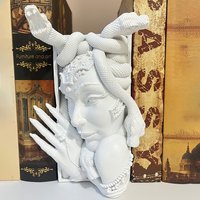 Fantasy Medusa Book Corner Bookends Resin Bookshelf Decoration Desktop Ornament Unique Gift for Book Lovers Decor