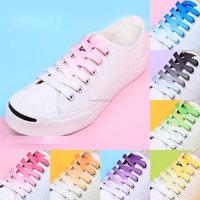 1Pair Gradient Shoelaces Rainbow Laces Colorful Flat Shoelace for Sneaker Casual Canvas Shoe laces Shoes Strings 90cm/100cm