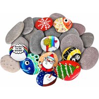 River Rocks for Painting 500/1000g Large 2-3 Inch Flat Smooth Painting Stones Craft Rock to Paint for Kids Crafts Painting Bulk