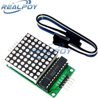 8x8 8*8 MAX7219 Dot Led Matrix Module MCU LED Display Control Module For Arduino 5V Interface Module Output Input Common Cathode