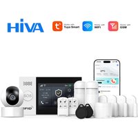 PG-107 Tuya Wireless WIFI GSM Home Burglar Alarm System IP Camera PIR Motion Sensor Door Sensor Security Alarm Kit APP Control