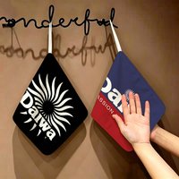 Fashion D-Daiwa Fishing Polyester Cotton Hanging Kitchen Towel, Skin Friendly Hand Wiping Towel For Hotel Cafe Household