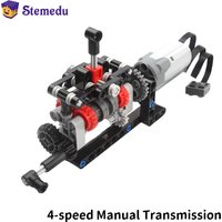 MOC High-tech 4 Speeds Gearbox Manual Transmission Kit DIY Technical Model M Motor 8883 Power Functions Building Blocks Bricks