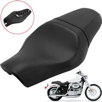 Siège double noir pour moto, conducteur avant et passager arrière, pour Harley Sportster XL 883 1200 48 2004-2015