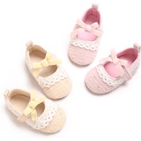 0-18Months Newborn Baby Girls Sweet Solid Color Casual Shoes White Lace Princess Shoes Soft Sole Sneakers Toddler First Walkers
