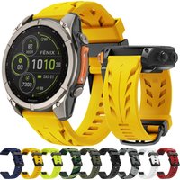 22mm 26mm QuickFit Silicone Sport Band for Garmin Fenix 8 Pro 47mm 51mm E 7 7X 6 6X/Quatix/Tactix/D2 Mach 2 Pro/Epix Watch Strap