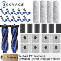For Ecovacs Deebot T90 Pro Omni/T90 Omni Robot Vacuum Cleaner Parts Main Roller Side Brush Filter Mop Cloth Dust Bag Accessories