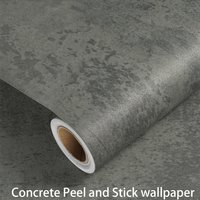 Papier peint autocollant en vinyle imperméable gris ciment industriel pour magasin de vêtements, décoration de salon, stickers muraux