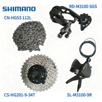 AliExpress Shimano SHIMANO Alivio M3100 1x9 speed SL RD SGS CS-HG400/HG200/HG201 Cassette 11-32T/34T CN HG53 chain REAR Derailleur MTB accesorios