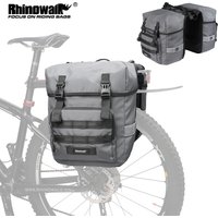 Rhinowalk Bicycle Pannier Bag 40L Waterproof Rear Rack Seat Trunk Bag With Rain Cover Handbag Cycling Storage Bag Accessories