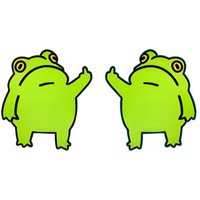 AliExpress NONE Bicycle Stickers Personalized Middle Finger Frog MTB Road Bike Frame Sticker Creative Cartoon Decorative moto Decals accessories