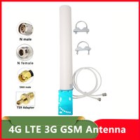 2x2 Reinforce Long Range 4G LTE 3G GSM 698~2700 Outdoor Waterproof Antenna High Gain 18dbi Omni Waterproof Aerial SMA TS9 N male