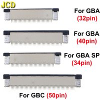 10pcs Ribbon Flexible Cable Connect Jack Socket LCD Screen Connector For GBP/GBC/GBA/GBA SP 32 34 40 50 Pin FPC Female Connector