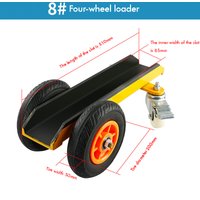 Marble Handling Trolley Groove Width 85mm Four-wheeled Loading Vehicle Heavy-duty Universal Wheel Carrying Transportation Tool