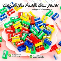 2.5cm Mini Color Pencil Sharpener Curved Anti-slip Design Plastic Square Pencil Sharpener School Reward Stationery
