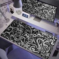 Abstract Symbol Graffiti Mouse Pad Gaming Large Black 450X900 PC Computer Keyboard XXL Desk Mat Office Interior Accessories Rug