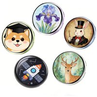 Electronic Badges Digital Pin Bluetooth Pins with Display Touch Screen for Photos GIFs Video E-badge Gift for Anime Fan Backpack