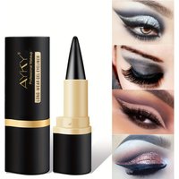 Matte Glitter Waterproof Eyeliner Stick Smudge Proof Black Single Head Solid Eyeliner Balm