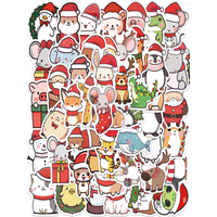 AliExpress 10/50Pcs Cute Christmas Animal Decoration Graffiti Stickers Aesthetic DIY Luggage Bike Phone New Year Gift Sticker Kid Toy