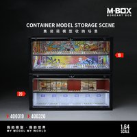 MoreArt-MBOX 1:64 Diecast Car Graffiti Container Storage Display Garage Diorama Model Car Parking Scene Collection Box
