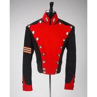 Napoleon French Army Officer Black Red Gothic Jacket Cosplay Costume Men Colonial Military Uniform