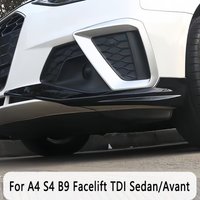 For Audi A4 S4 B9 Facelift TDI Sedan/Avant 2019-2024+ Car Front Bumper Canard Spoiler Splitter 2 Pcs Side Lip Protector Covers