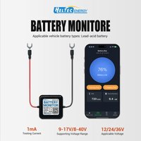 Wireless 12/24/32V Battery Monitor Battery Tester 12V SOC Battery Health Analyzer Battery Tools with blutooth for Android IOS