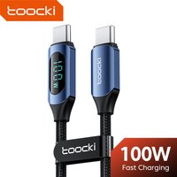 Toocki 100W Type C to Type C Cable PD Fast Charging Charger USB C to USB C Display Cable For Macbook iPad Data Cord Wire