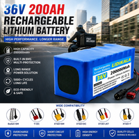 Wiederaufladbarer 18650 Lithium-Ionen-Akku-Pack 10S4P 36V 200Ah mit integriertem BMS-Schutz, Ersatz-Akku für 500W-Motor, Elektroroller, E-Bike, Elektrofahrzeuge