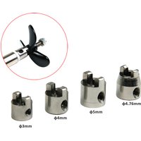 2 Pcs Stainless Steel Diameter 3mm/4mm/4.76mm/5mm Model Boat Drive Dog Shaft Crutch Accessories for Rc Boat Drive Shaft