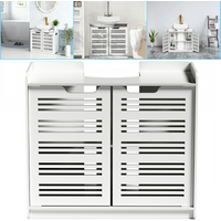 Bathroom Storage Cabinet Waterproof Bathroom Washbasin Drawer Storage Furniture PVC Storage Rack Ventilated Door Toilet Shelf