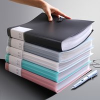 Large Capacity A4 File Folder-Heavy Duty Waterproof PP Binder with Transparent Sorter,Suitable for Home,Office,School,Legal Etc