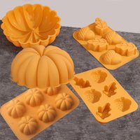 Farm Harvest Festival Pumpkin or Nuts Shape Silicone Cake Molds Halloween Ghost or Skull Design Chocolate Moulds DIY Candle Mold