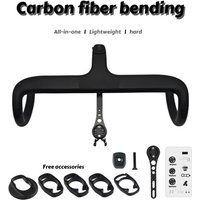 Carbon Fiber Road Handlebar, Carbon Fiber Handlebar, Carbon Fiber Integrated Handlebar, Built-in Cable Bicycle Accessories