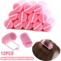 12PCS 70mm Foam Hair Rollers Soft Sponge Curlers Wave Styling Women Hair Kit