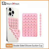 Double Sided Hands-Free Strong Grip Holder Silicone Suction Cup Stand Phone Case Mount for Selfies and Videos for iPhone Android
