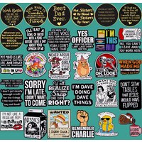 Funny Quotations Series Enamel Pin Lapel Pins for Backpacks Coffee Badges Duck Cow Brooch for Clothes Jewelry Gifts for Friends