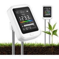 6-in-1 Soil Test Kit Rechargeable Digital Ph Meterenvironmental and Soil Moisture with LCD Display for Indoor/Outdoor Plants