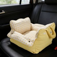 Dog Car Carrier Bed Soft Cushioning Portable Dog Booster Seat Puppy Car Sofa Multi-Functional Pet Travel Bed Waterproof
