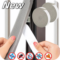 4M Foam Door Window Sealing Strips Self-Adhesive Windproof Sound-Proof Door Weather Stripping Dustproof Self-adhesive Tape