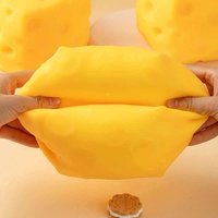 5/7/11Cm Giant Cheese Squeeze Toy Large Cheese Squishy Fidget Toy Super Soft Slow Rebound Shapeable Elastic Material Relieve