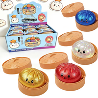Super Soft Bun Squishy Toy, Glitter Powder Bun Slow Rebound Stress Relief Ball, Stress Relief Squeeze Toy for Kids & Adults